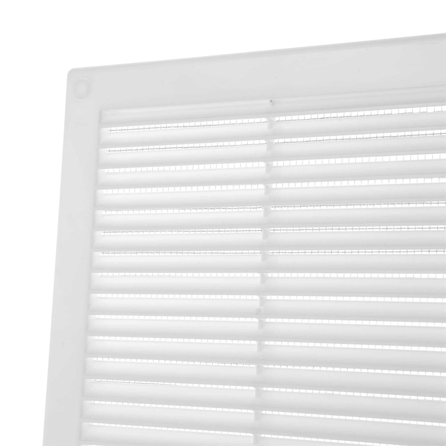ECOPRO Vent White Square Vent Grille with Protective mesh. Lightweight Plastic Ventilation Register/Cover. Indoor and Outdoor Soffit - Inhomebuy