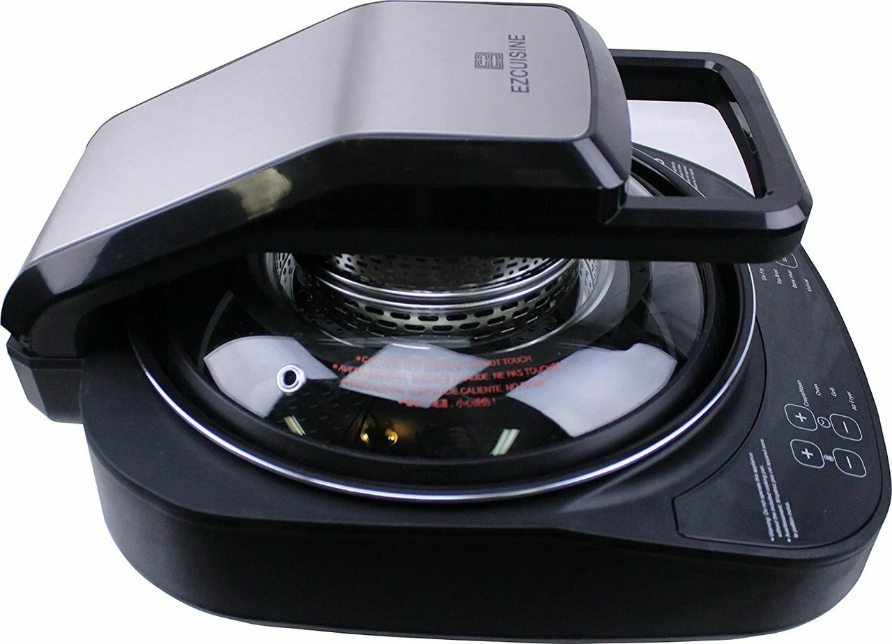 AirGO 5-in-1 Cooking System |AP360| Crepe/Naan Maker, Mini-Oven, Indoor Grill, Air Fryer, Robotic Stir Fryer - Inhomebuy