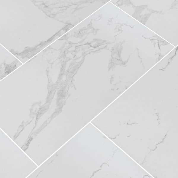 MSI Praia Carrara 12 in. x 24 in. Glazed Porcelain Floor and Wall Tile - Inhomebuy