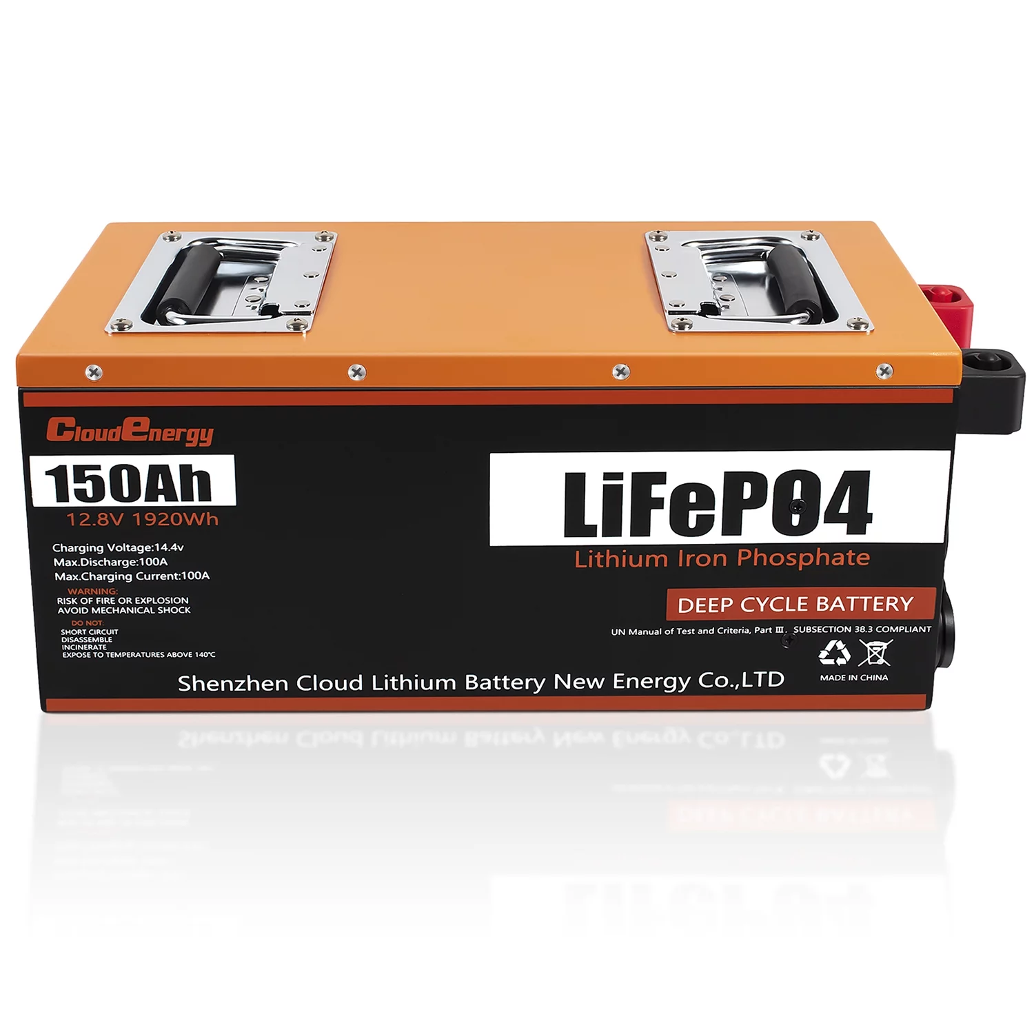 Cloudenergy LiFePO4 Deep Cycle Battery 12V 150Ah with Built-in 100A BMS, Perfect for RV, Solar, Marine, Perfect replace Most of Backup Power and Off Grid Applications - Inhomebuy