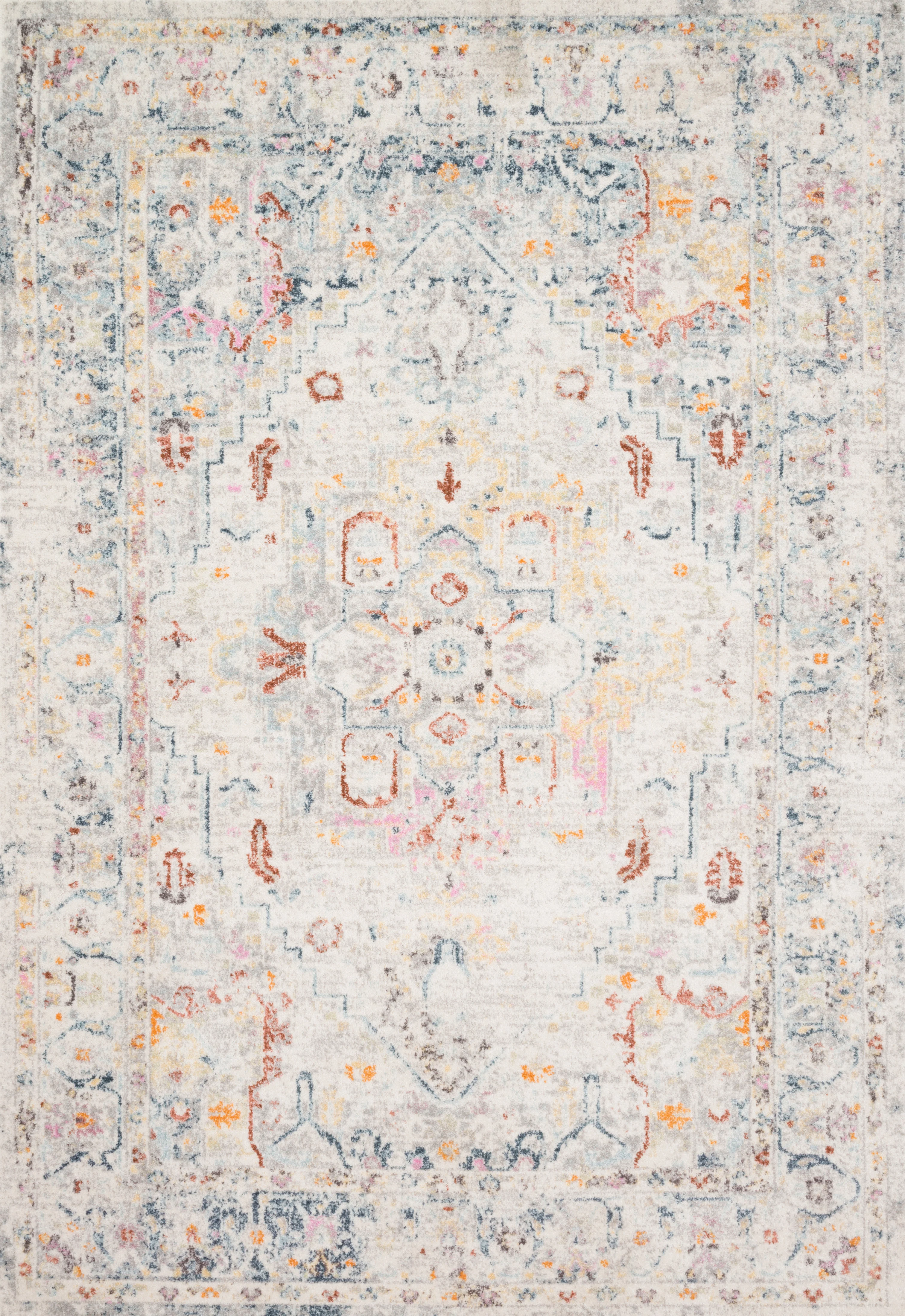 Loloi Rugs Clara Collection Rug in Lt Grey, Multi - 11'6