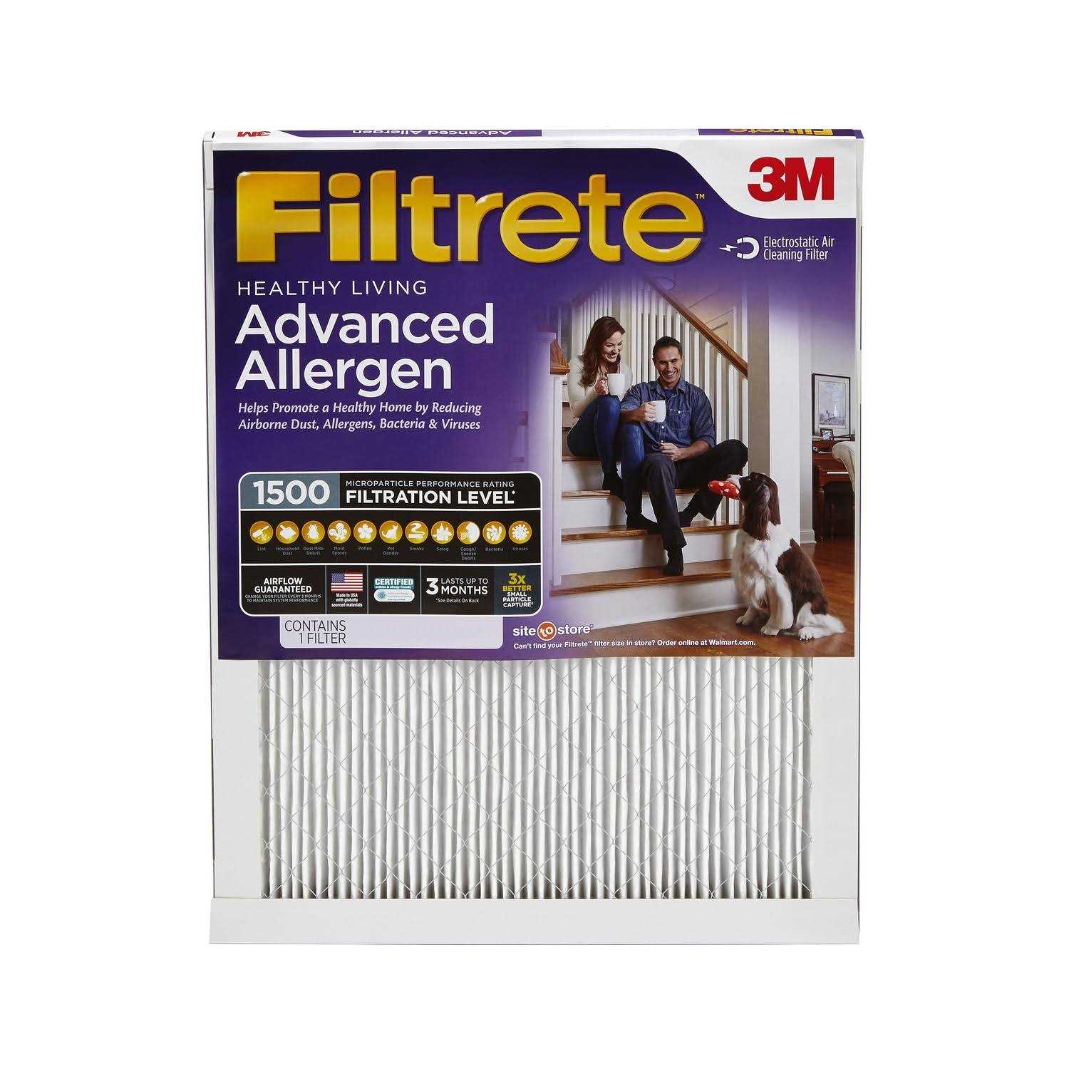 Filtrete Healthy Living Advanced Allergen Reduction HVAC Furnace Air Filter - Inhomebuy