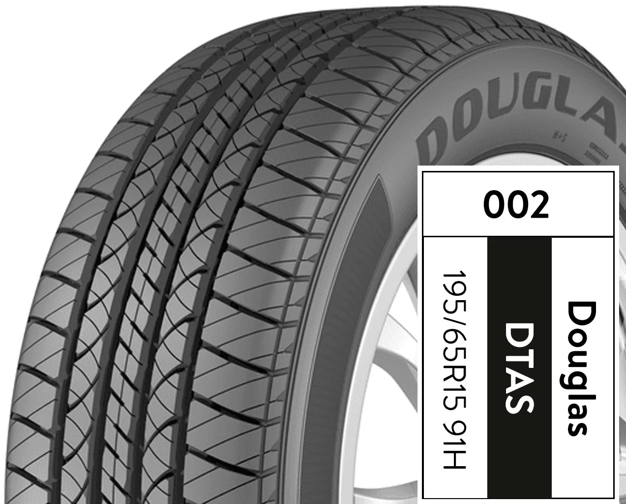 Douglas Touring A/S 195/65R15 91H All-Season Tire - Inhomebuy