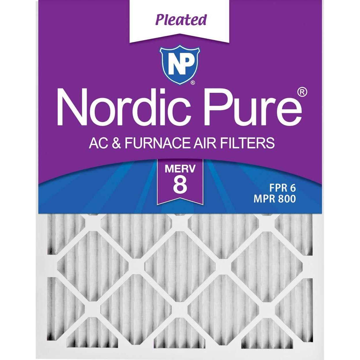 Nordic Pure MERV Pleated Plus Carbon AC Furnace Air Filters - Inhomebuy
