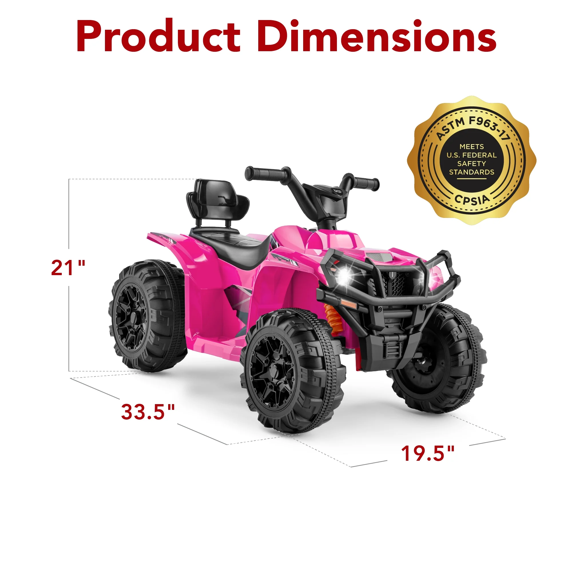 Best Choice Products 12V Kids Ride-On ATV Quad w/ Bluetooth, 2.4mph Max, Treaded Tires, LED Lights, Radio - Black - Inhomebuy