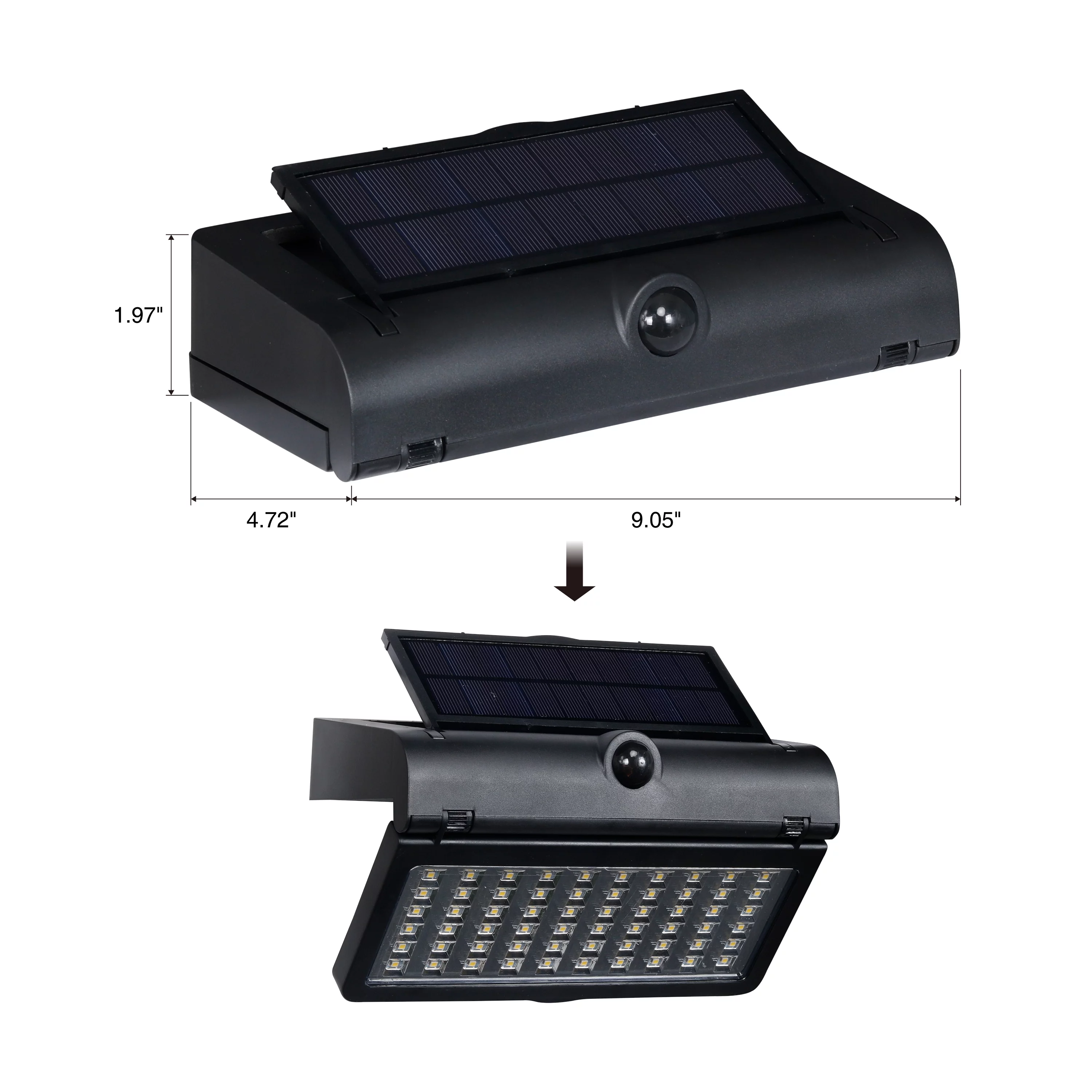 Hyper Tough 1500 Lumen LED Motion Activated Solar Path Light,Durable Plastic Construction - Inhomebuy