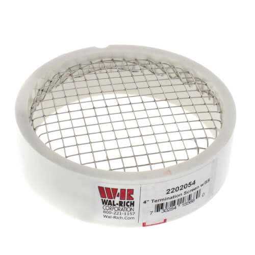 Wal-rich 2202052 3 inch PVC Termination Vent with SS Screen - Inhomebuy