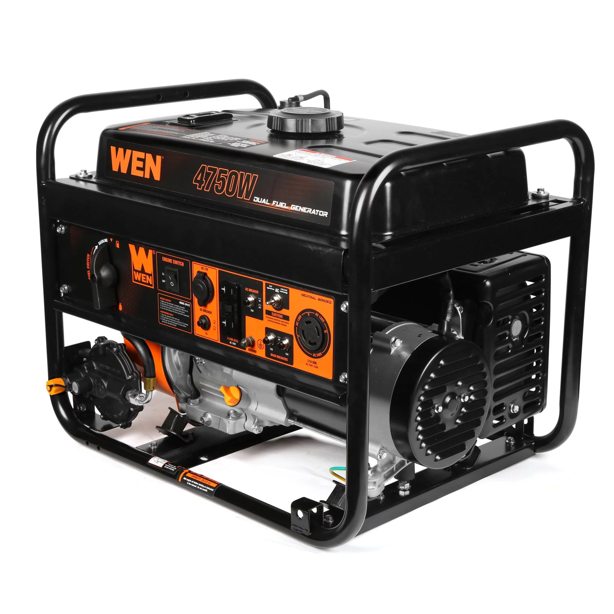 WEN 4750-Watt 120-Volt/240-Volt Dual Fuel Portable Generator - Inhomebuy