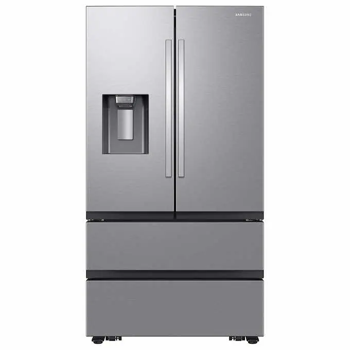 Samsung 25 cu. ft. Fingerprint Resistant Stainless Steel Counter Depth French Door Refrigerator - RF26CG7400SRAA - Inhomebuy