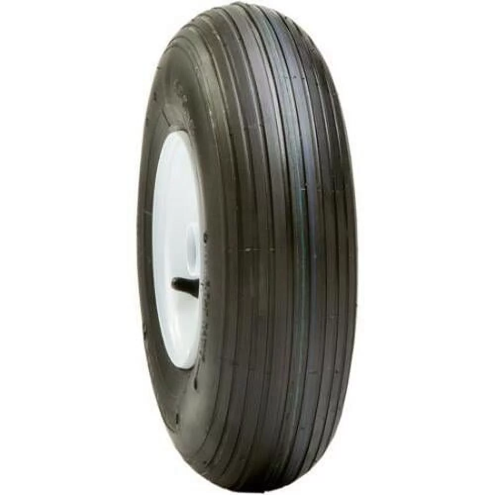 Greenball Wheelbarrow 4.80/4.00-8 4 PR Rib Tread Tubeless Lawn and Garden Tire (Tire Only) - Inhomebuy