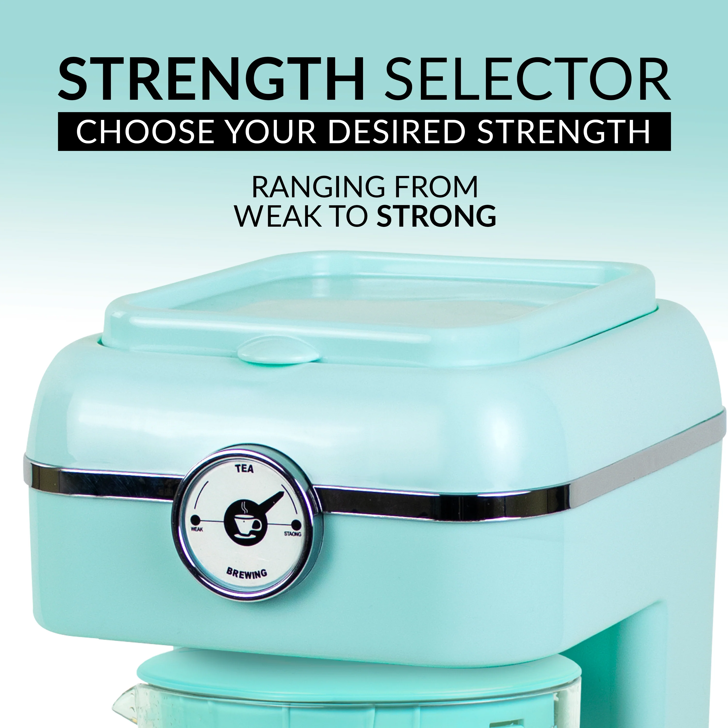 Classic Retro 3-Quart Iced Tea & Coffee Brewing System With Plastic Pitcher, Aqua - Inhomebuy