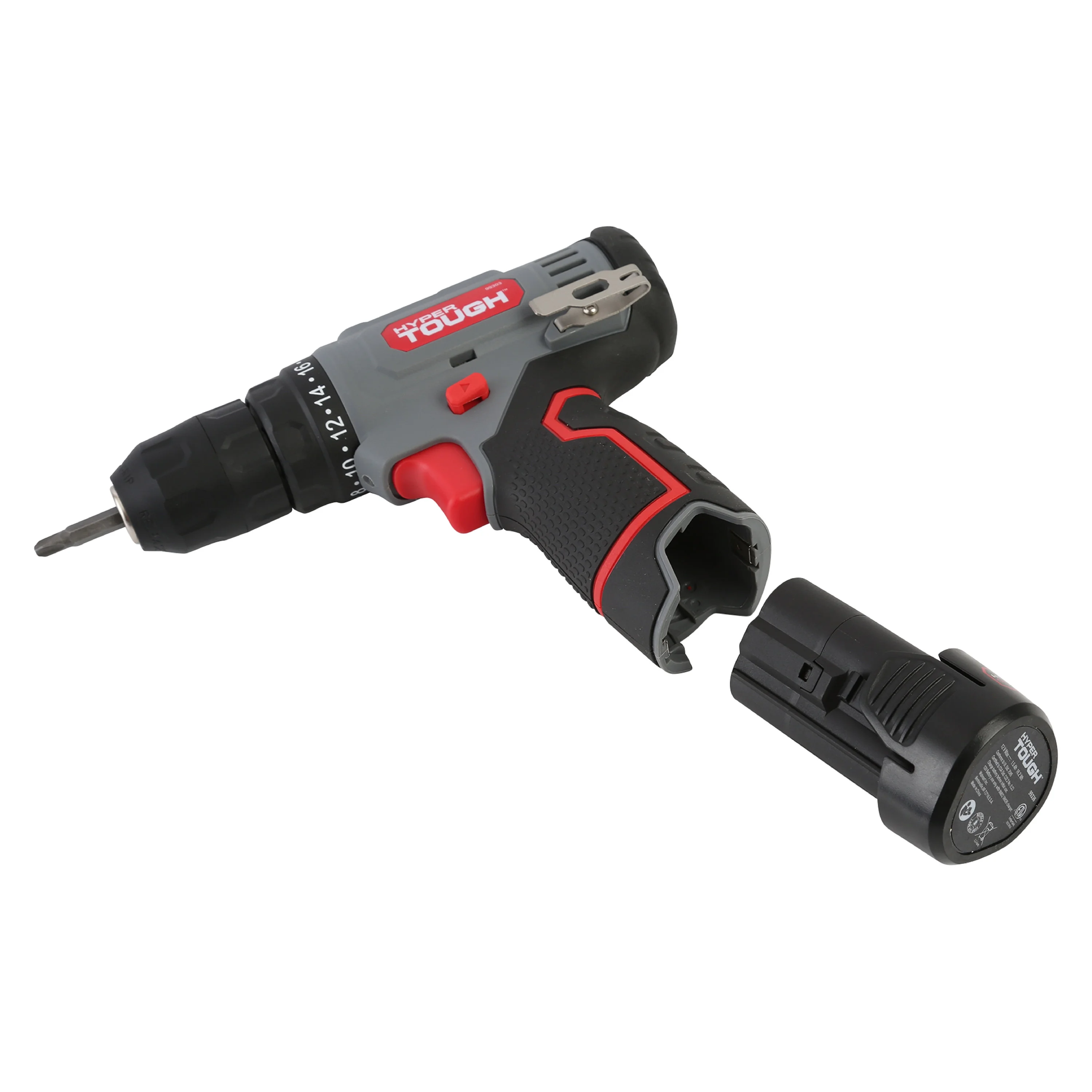 Hyper Tough 12V Max Lithium-Ion Cordless 2-Speed Drill Driver with 1.5Ah Battery and Charger, Model 98823 - Inhomebuy