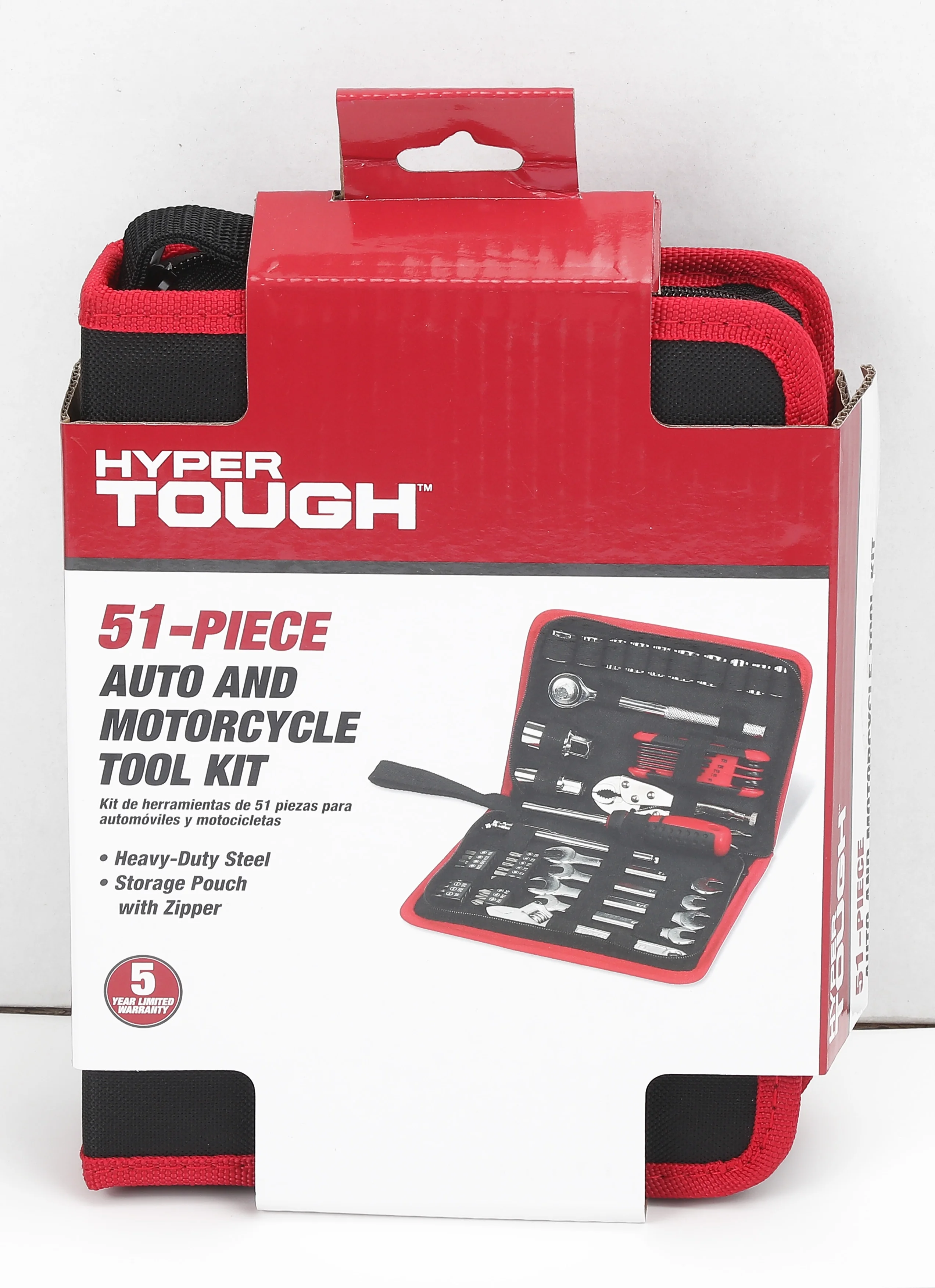Hyper Tough 51-Piece Auto and Motorcycle Tool Kit, Model 5768 - Inhomebuy