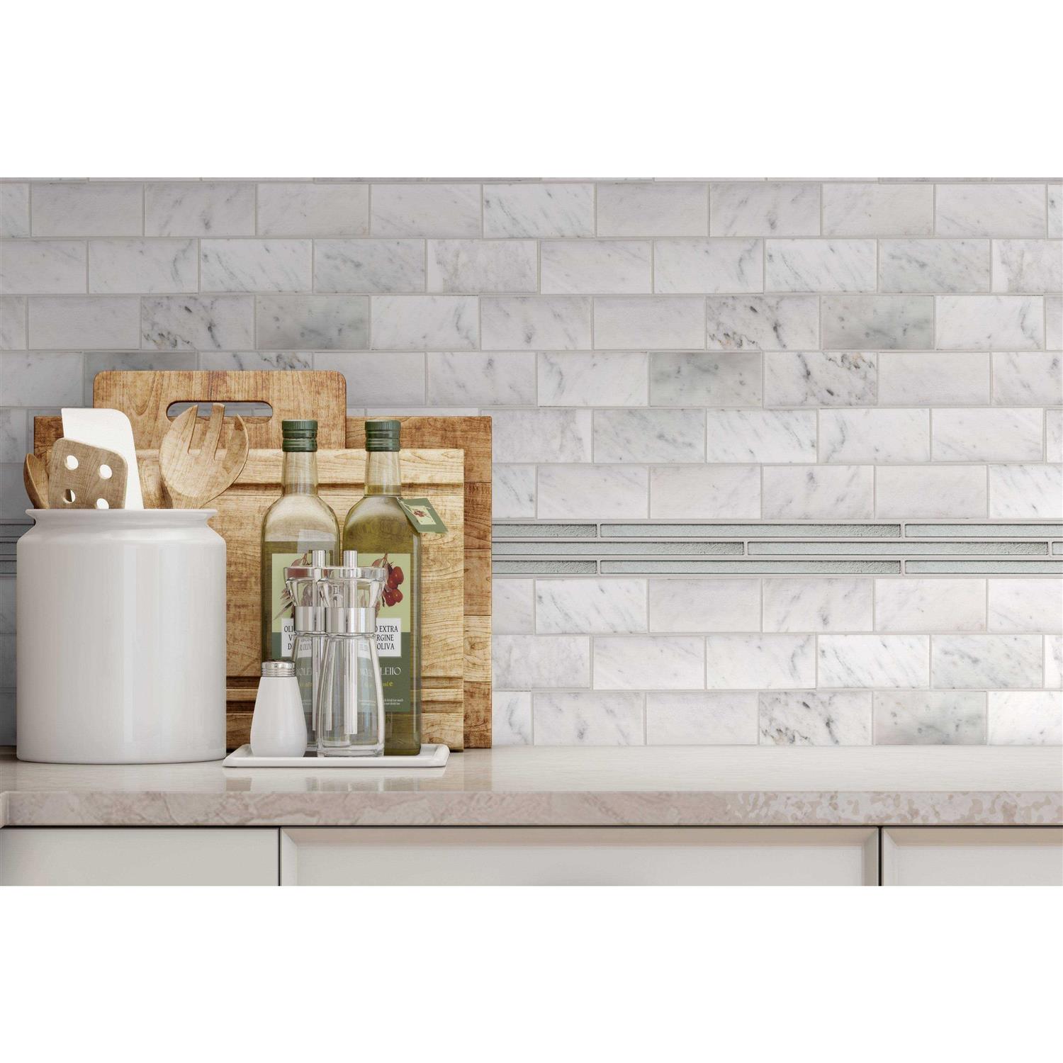 Mosaic Tile Outlet Modern Glass Liner Molding Tile - Inhomebuy