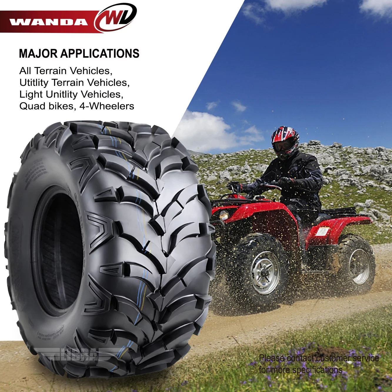 2 New WANDA ATV/UTV Tires 24x11-10 /6PR P341 - 10245 - Inhomebuy