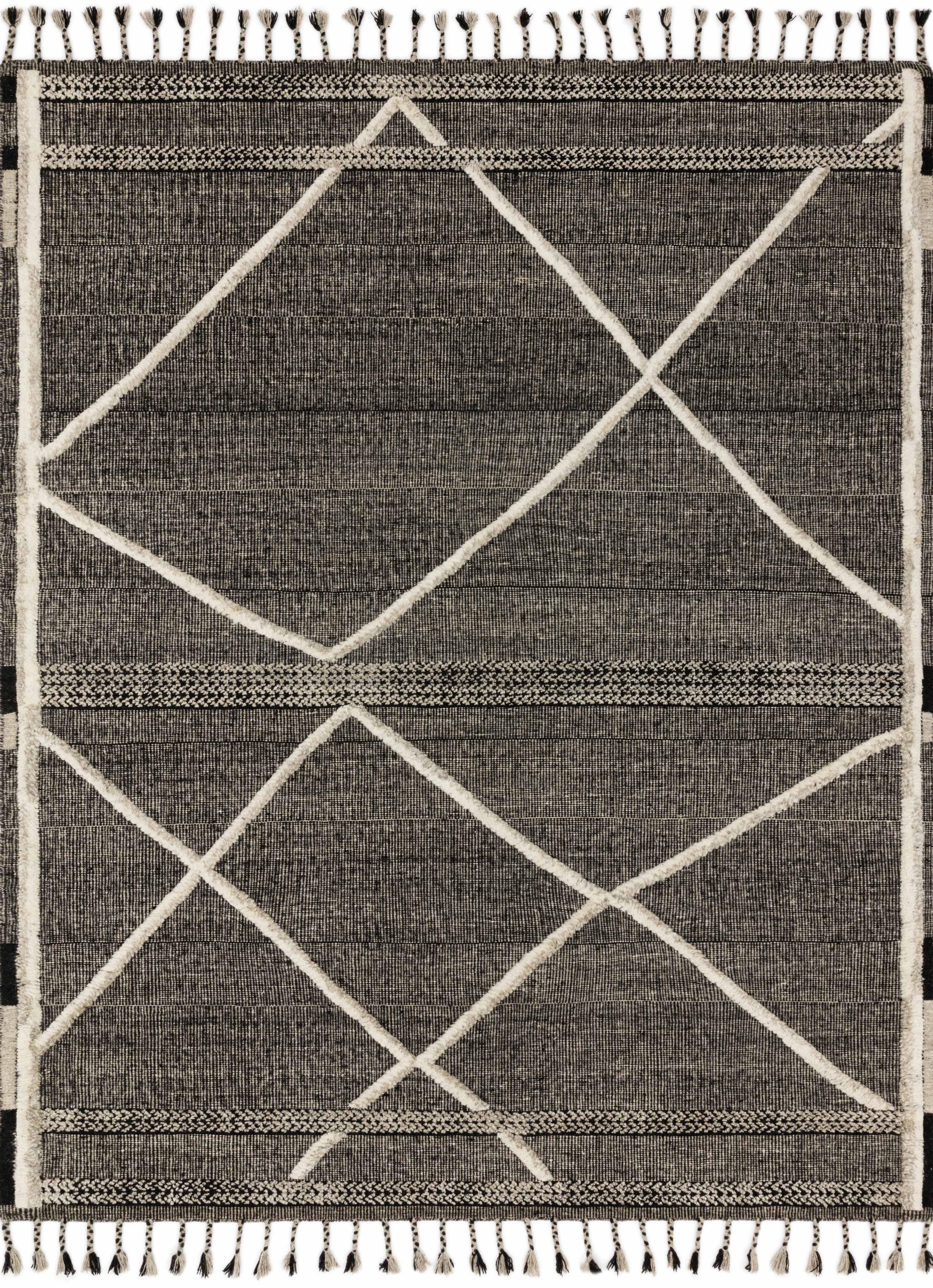 Loloi Rugs Iman Collection Rug in Beige, Charcoal - 7'9