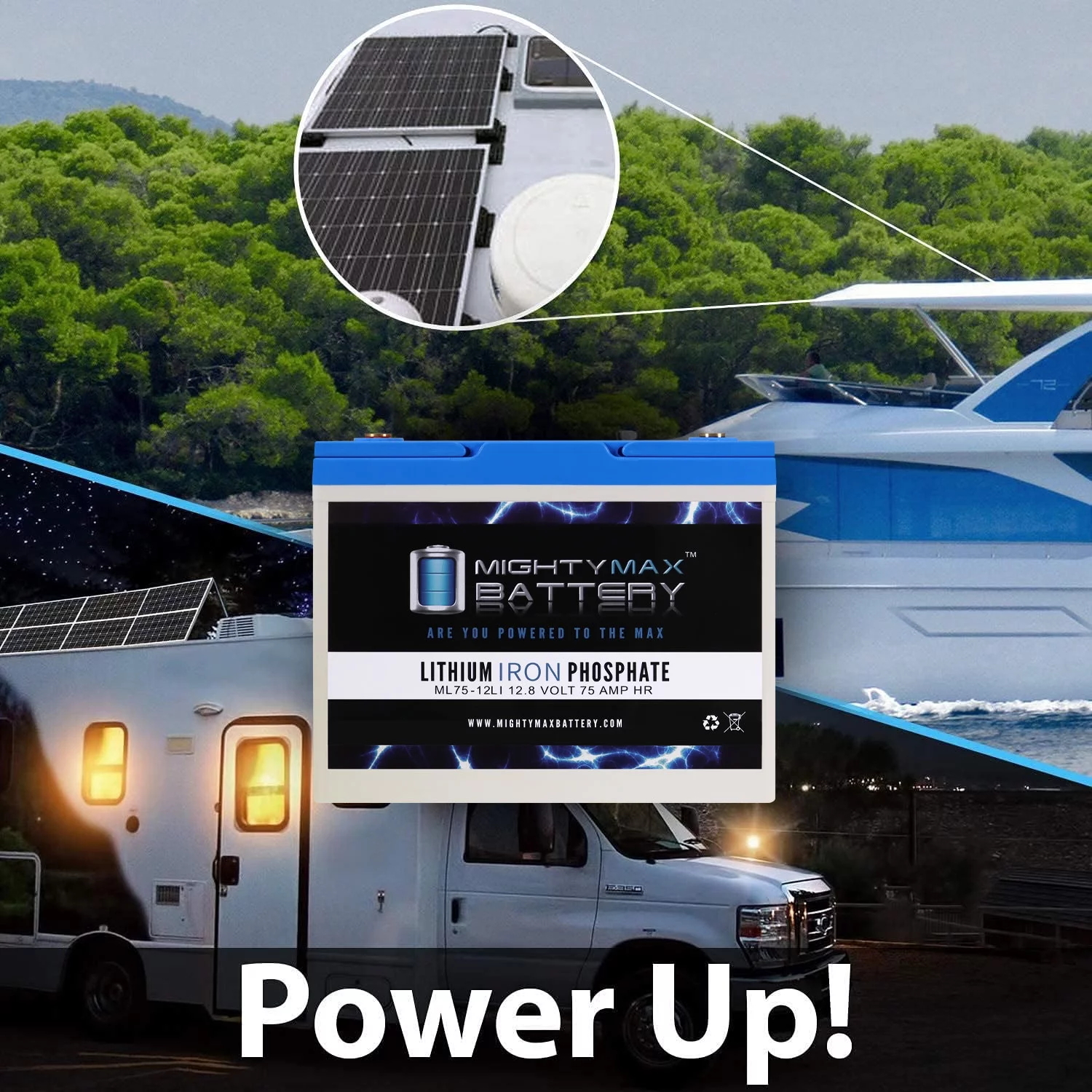 12V 75AH Lithium Replacement Battery for John Deere 4500 Tractor - Inhomebuy