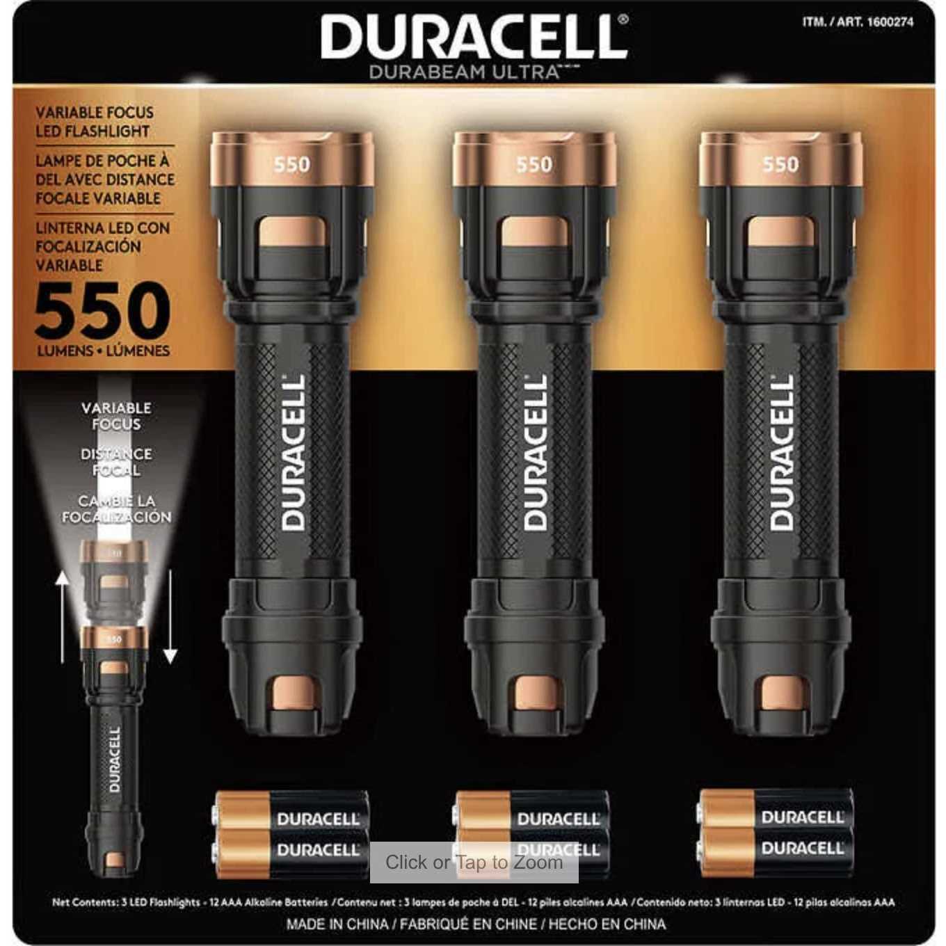 Duracell 575 Lumens COB Headlamp 3 Pack - Inhomebuy