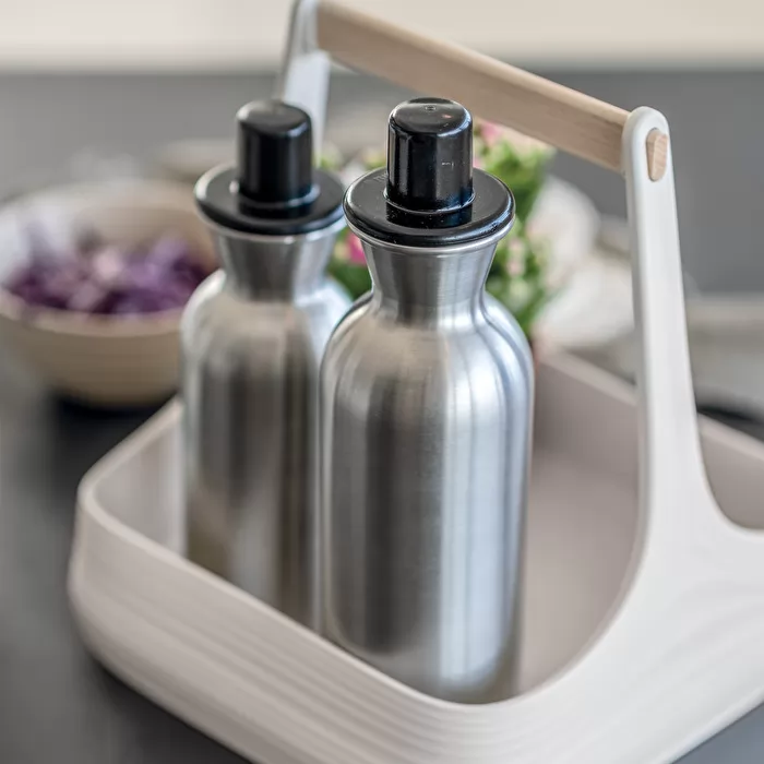''Perfect Dressing Steel Edition'' Stainless steel Oil/Vinegar bottle - Inhomebuy