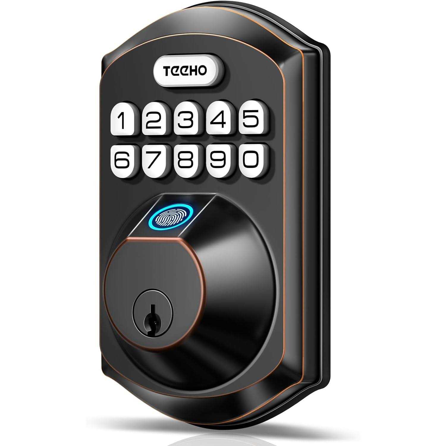 TEEHO TE002 Fingerprint Door Lock Keyless Entry Door Lock with Keypad - Inhomebuy