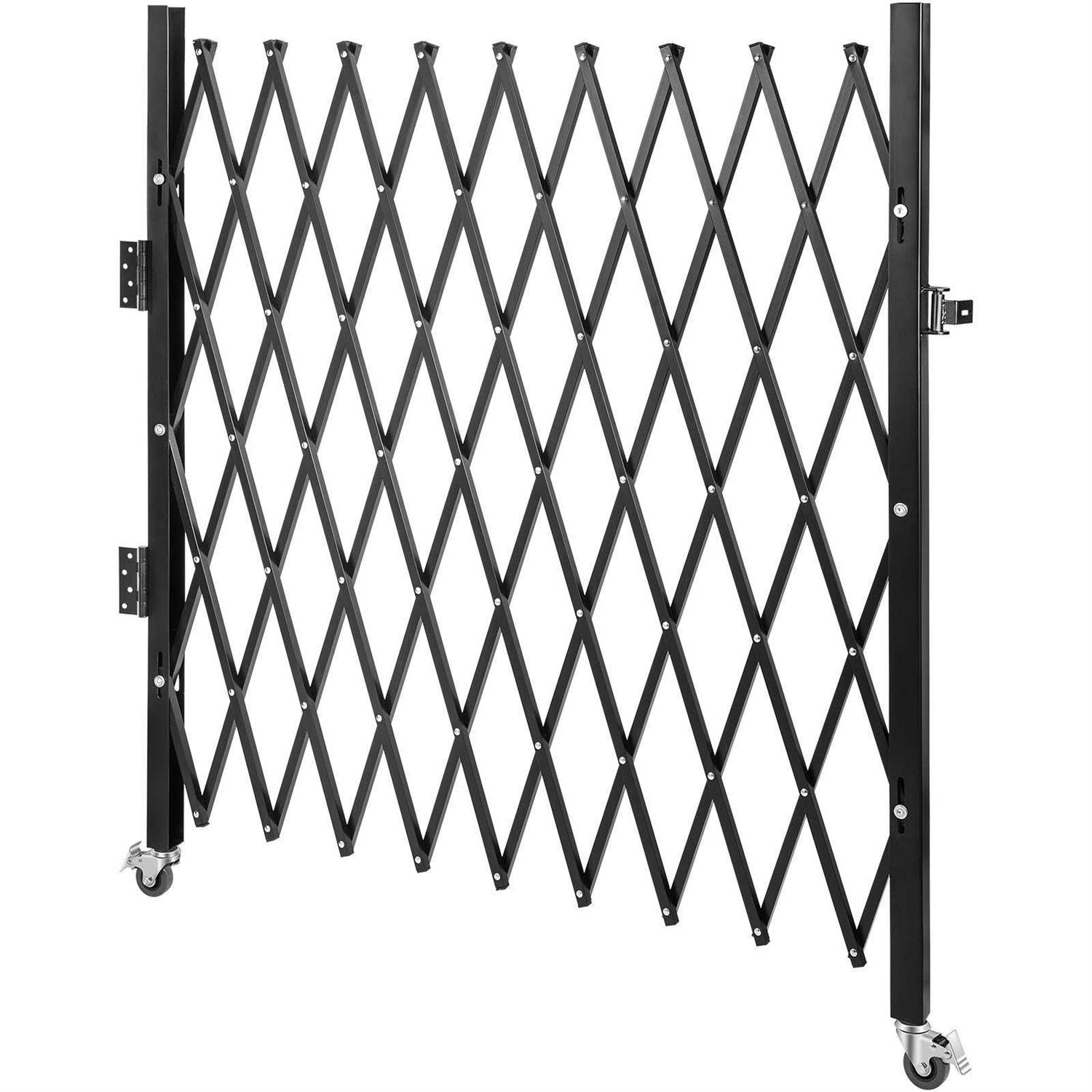 VEVOR Single Folding Security Gate H x Folding Door Gate Steel Accordion Security Gate Flexible Expanding Security Gate - Inhomebuy