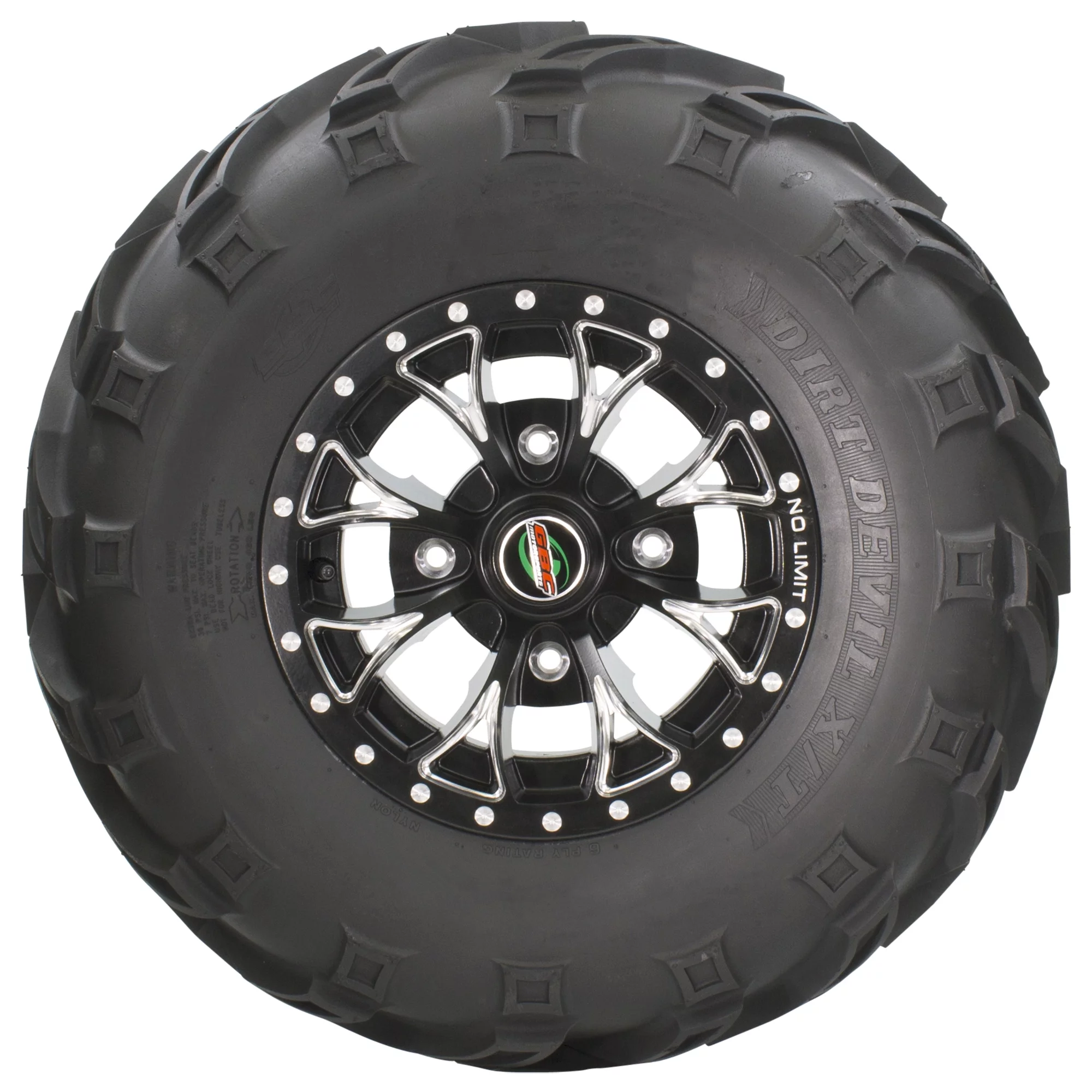 GBC Motorsports Dirt Devil 25X10.00-12 6 PR ATV & UTV Tire - Inhomebuy