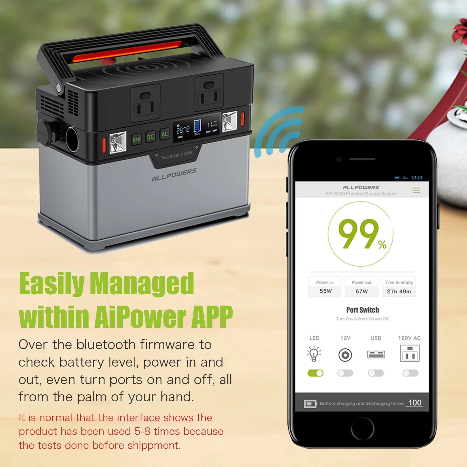 ALLPOWERS 288Wh 300W Portable Power Station with 100W Foldable Solar Panel, S300 Solar Generator Kit, Backup Battery for Camping Travel off-Grid [Shipping Separately] - Inhomebuy