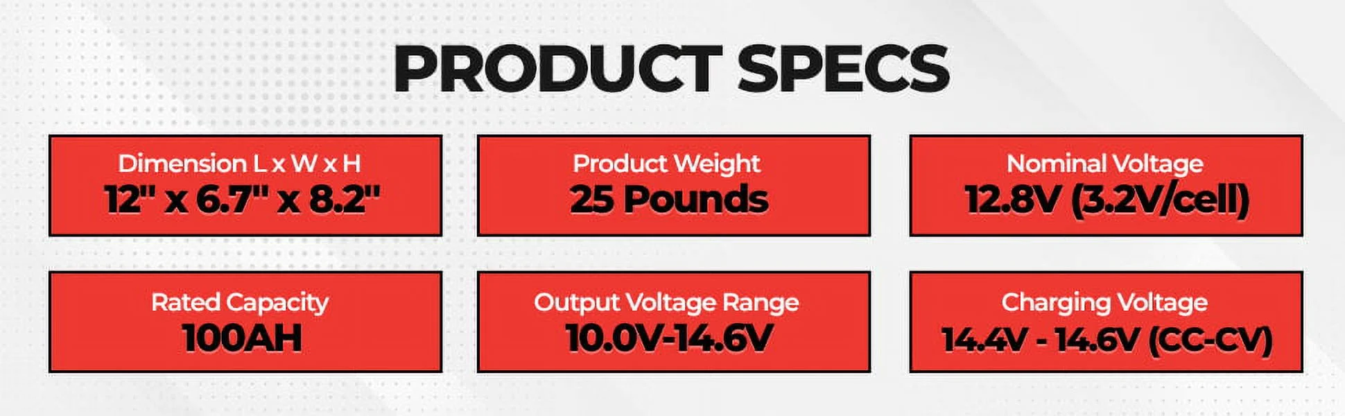 VMAX LFP27-12100 Li-Iron LiFePO4 12V 100AH Lithium Battery 1280Wh w/BMS Deep Cycle Battery Replaces Sealed Lead Acid Batteries Group 27 - Inhomebuy