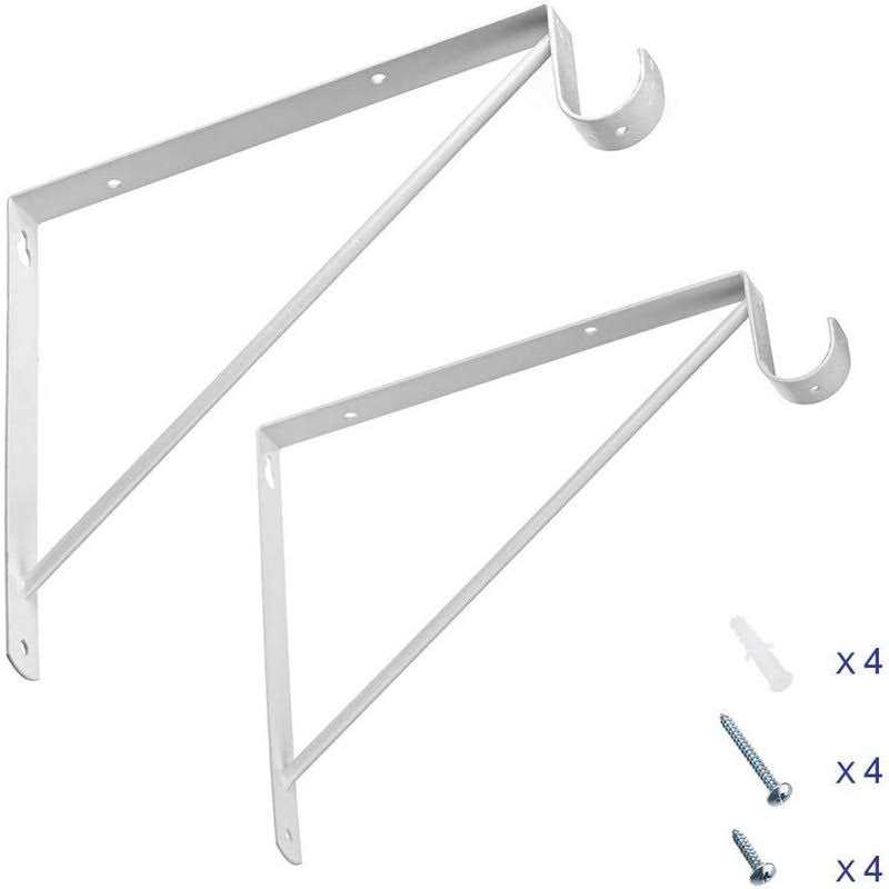 Dewell Shelf and Rod Brackets - Inhomebuy