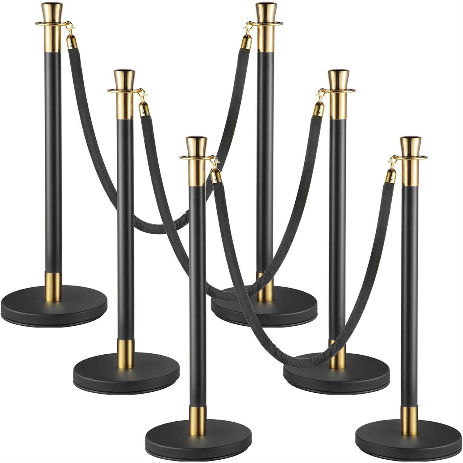 VEVOR Crowd Control Stanchion Set of 6 Pieces Stanchion Set Stanchion Set with 5 ft/1.5 GLZHSHRSJTHG69AV4V0 - Inhomebuy
