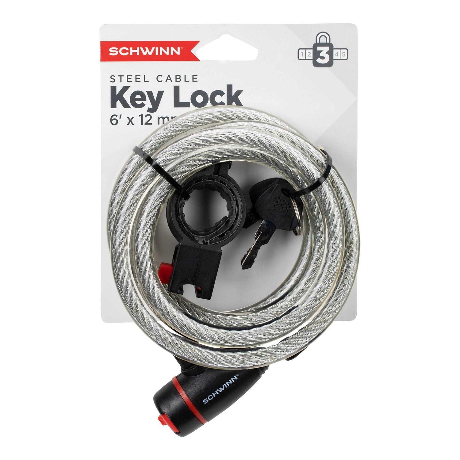 Schwinn 6 Key Cable Lock - Inhomebuy