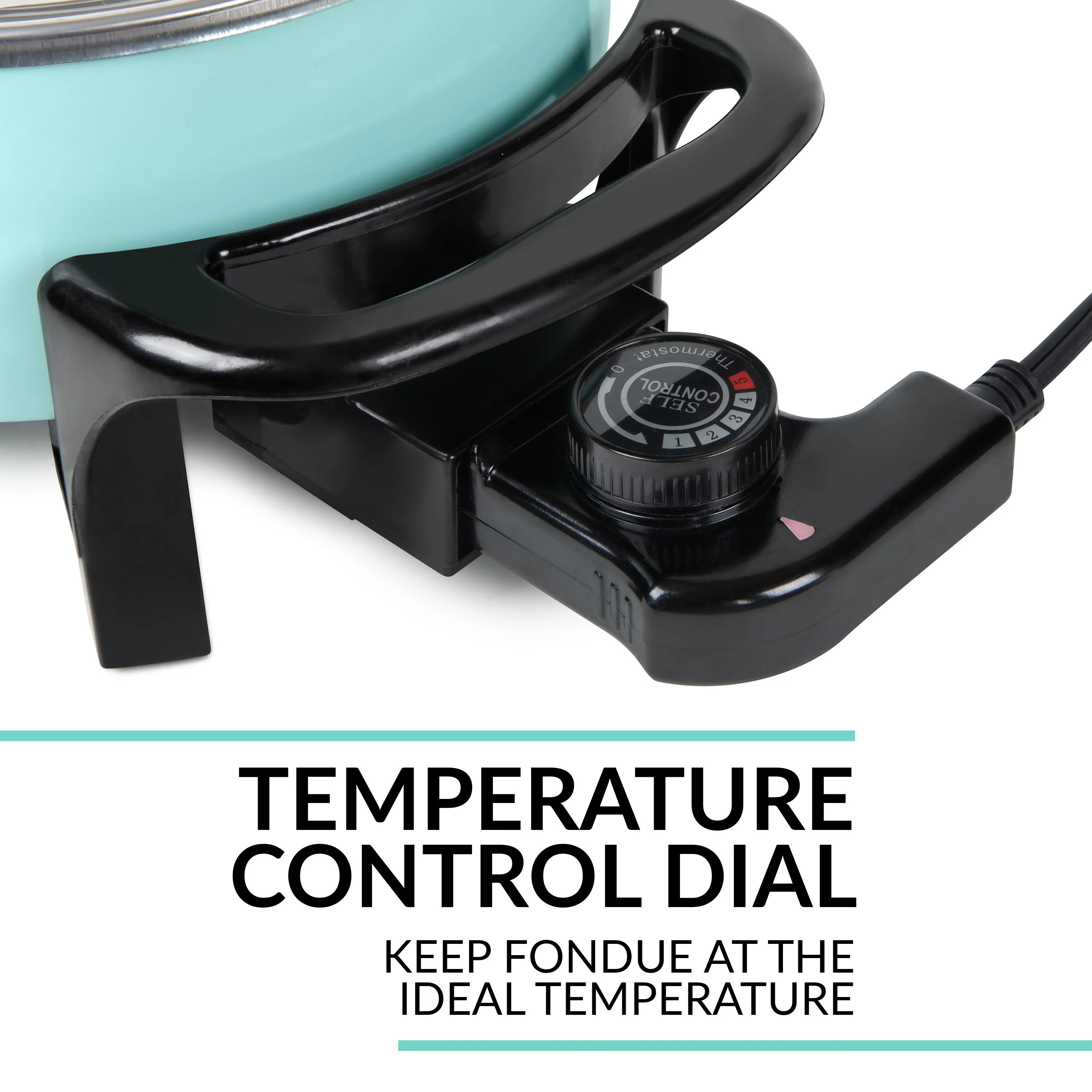 Nostalgia 12-Cup Electric Fondue Pot, Aqua - Inhomebuy