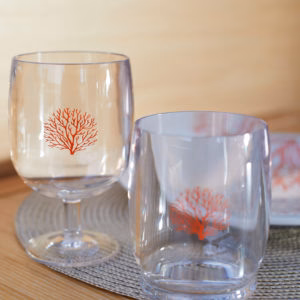 Mare - Stackable Glass - Ecozen - Coral - Set 6 pcs - Inhomebuy