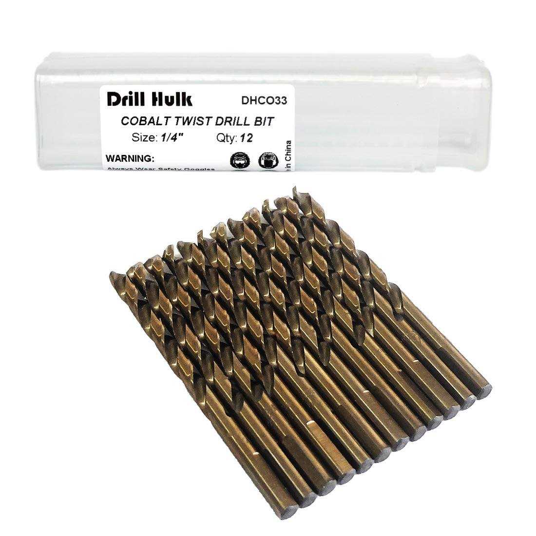 Drill Hulk 1/8-Inch Cobalt Steel M35 Jobber Length Twist Drill Bits for Hard - Inhomebuy