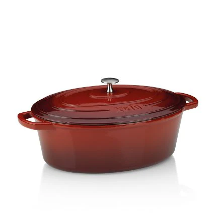 Roasting Tray Oval Red 6L - Inhomebuy