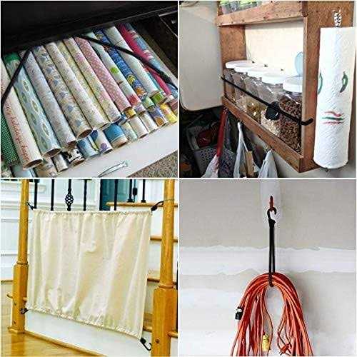 ZHOUBIN Black Bungee Cords with Hooks Heavy Duty - Inhomebuy