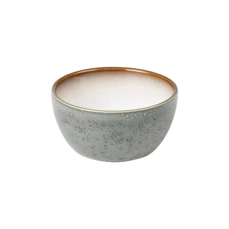 Stoneware Bowl 10cm Grey/ Cream - Inhomebuy