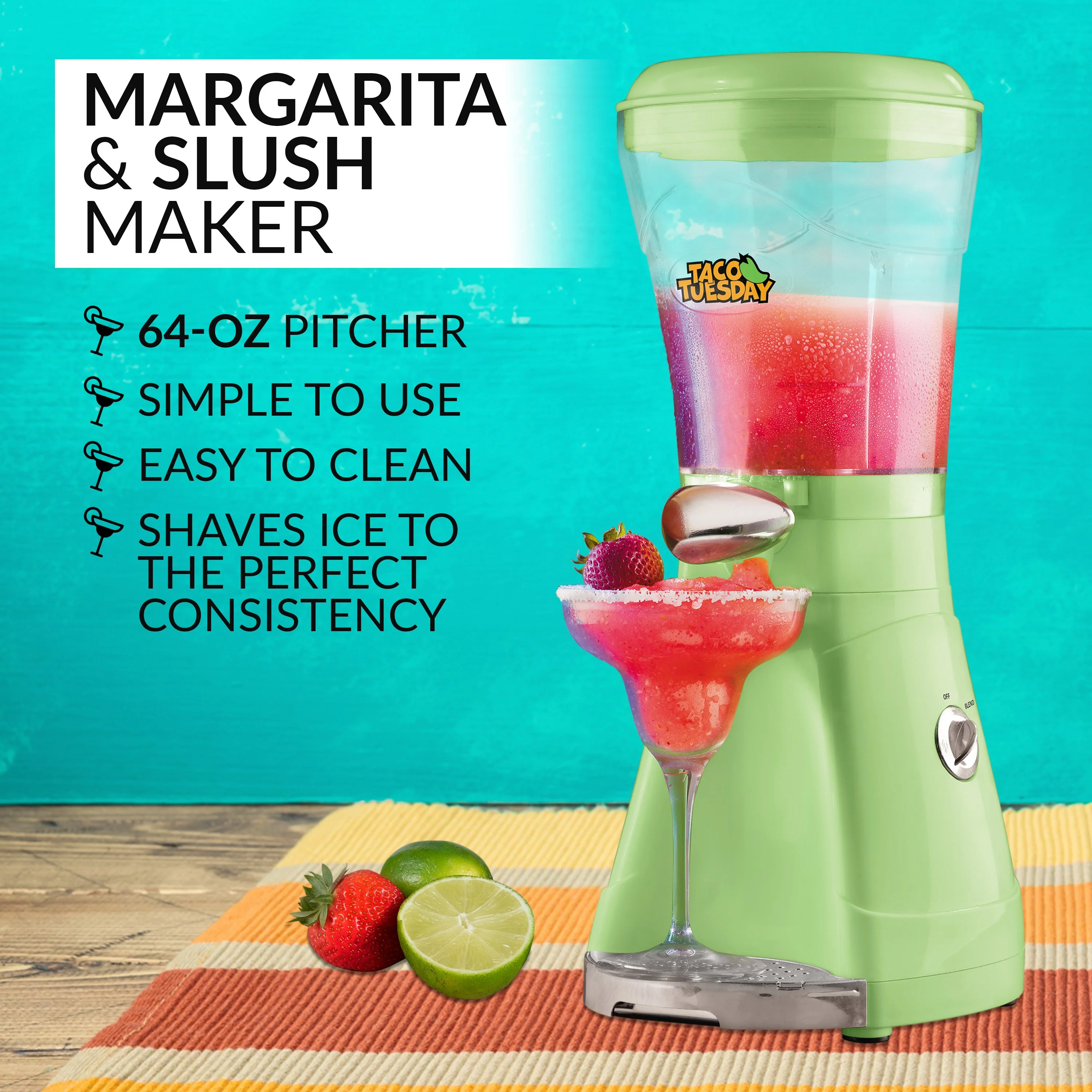 Taco Tuesday 64-Oz. Margarita & Slush Maker With Easy-Flow Spout - Inhomebuy