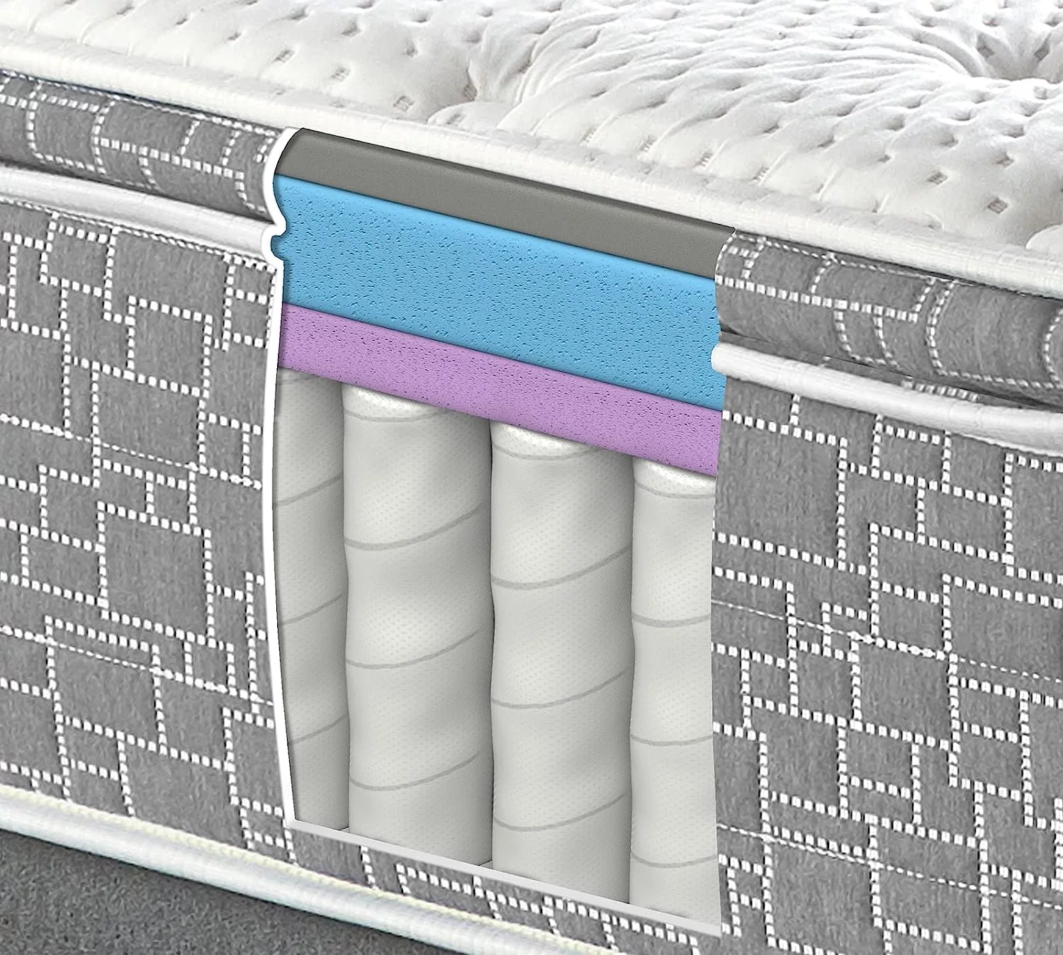 Tulo by Mattress Firm | 12 INCH Memory Foam Plus Coil Support Hybrid Mattress | Bed-in-A-Box | Plush Comfort | Queen - Inhomebuy