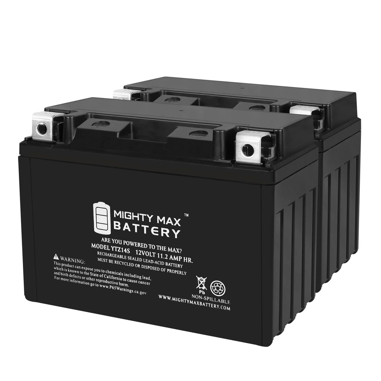 YTZ14S -12 Volt 11.2 AH, 230 CCA, Rechargeable Maintenance Free SLA AGM Motorcycle Battery - Inhomebuy