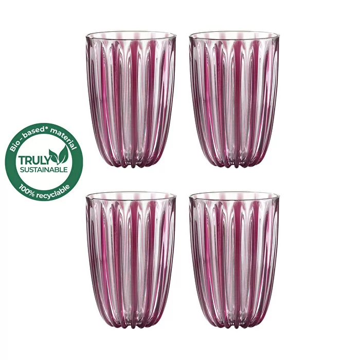 DolceVita Set of 4 Glasses Amethyst - Inhomebuy