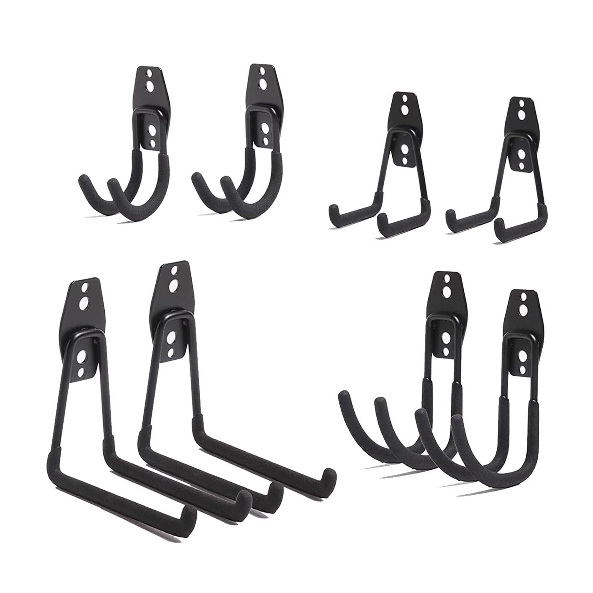 Hyper Tough 8-Pack Wall-Mount Storage Hooks, Non-Marring Vinyl Coating, Model 8760 - Inhomebuy