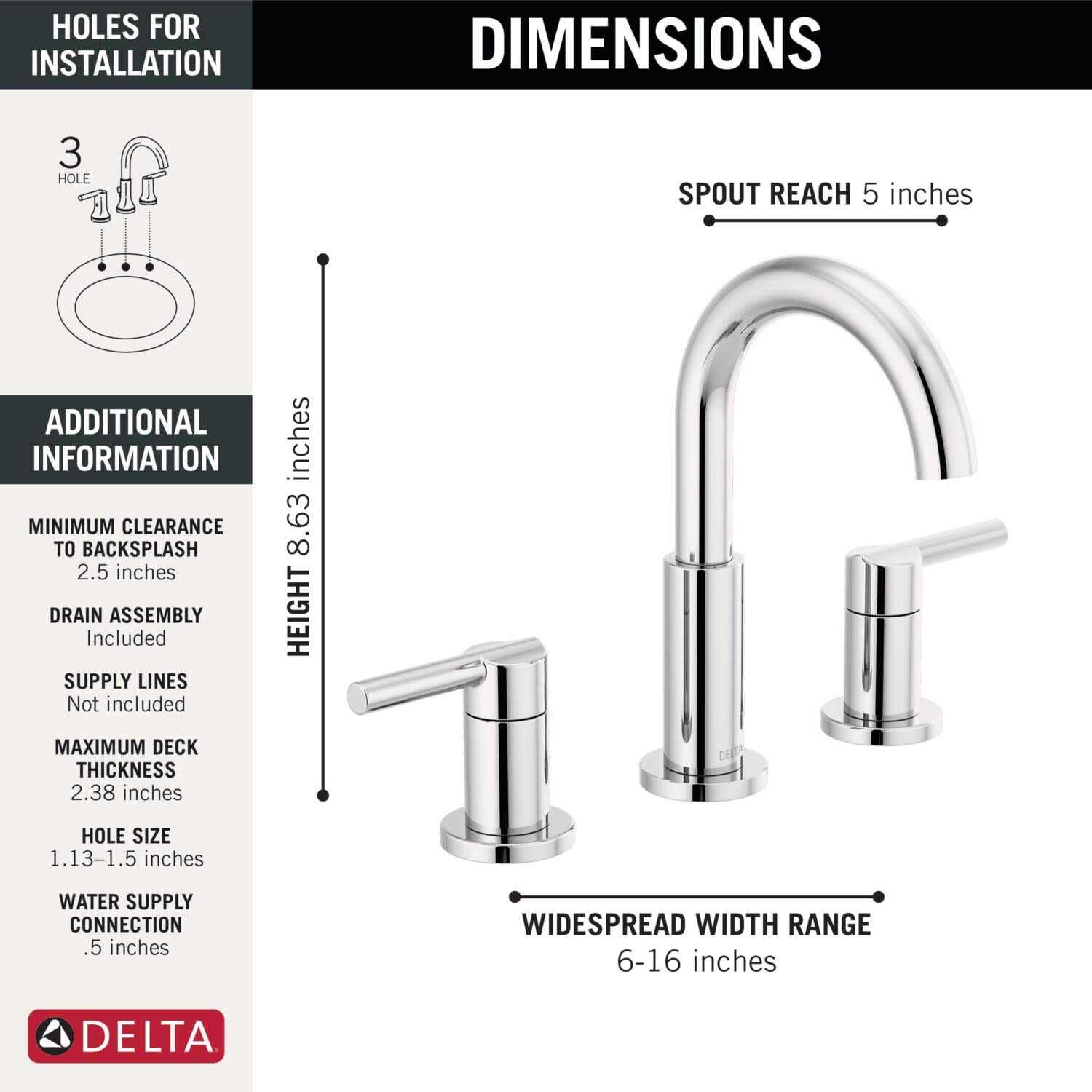 Delta Nicoli Single-Handle 5-Spray Shower Faucet 142749 - Inhomebuy
