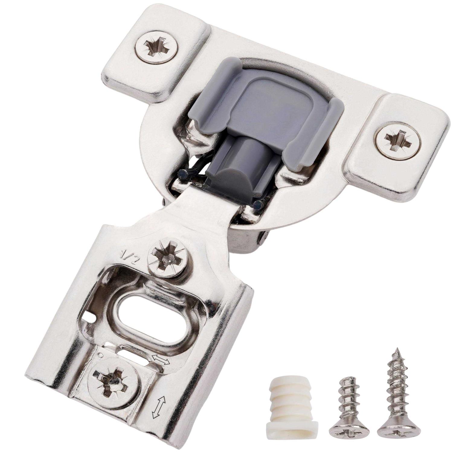 Decobasics Oil Rubbed Bronze Cabinet Hinges for Kitchen Cabinets -1/2 Overlay -Self Closing Kitchen Cab - Inhomebuy