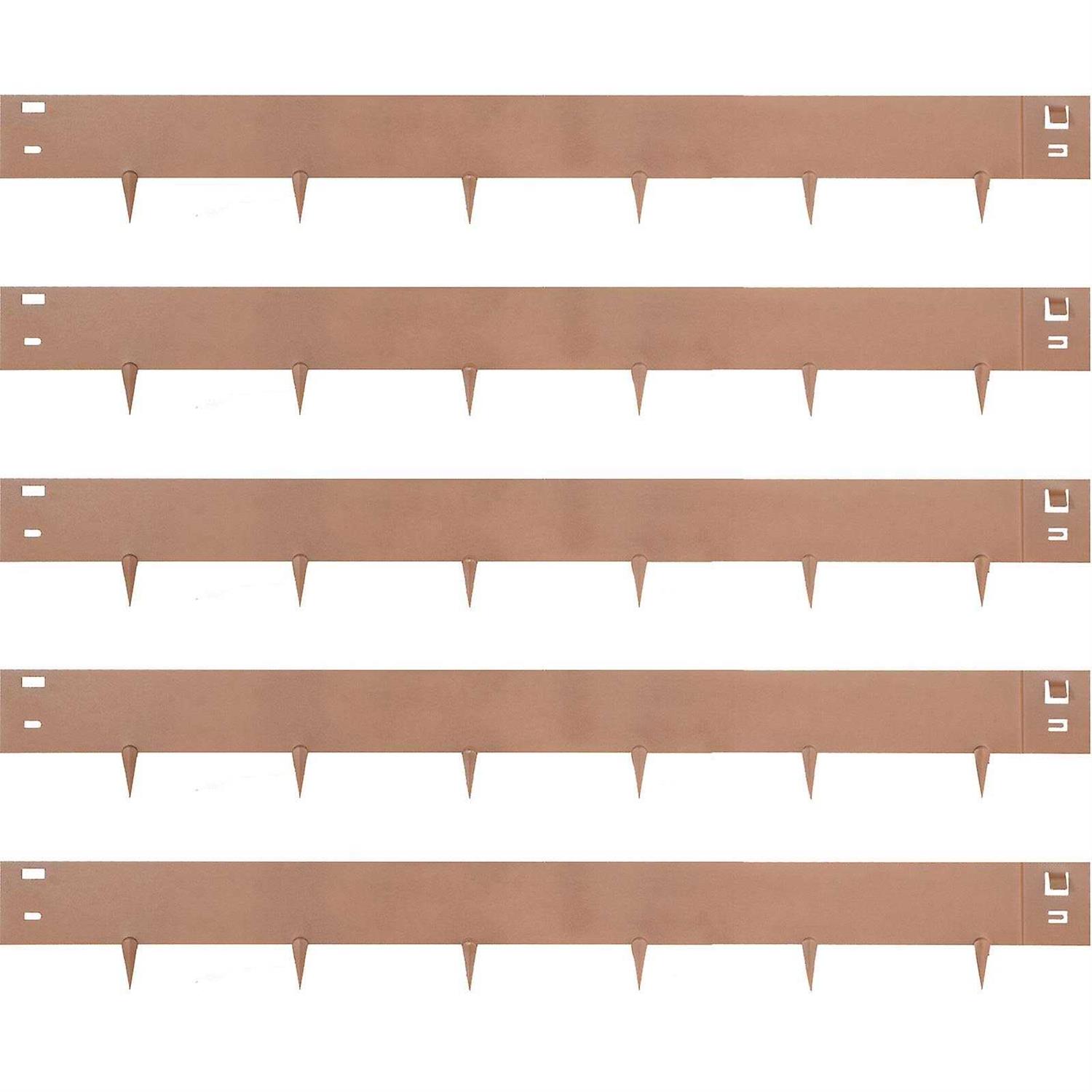 VEVOR Steel Lawn Edging 5pcs Garden Metal Landscape Edging Border - Inhomebuy