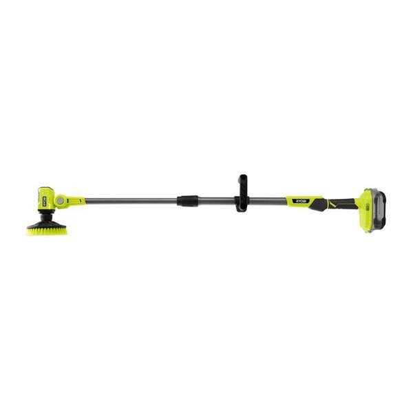 RYOBI ONE+ 18V Cordless Telescoping Power Scrubber Kit with 2.0 Ah Battery and Charger and - Inhomebuy