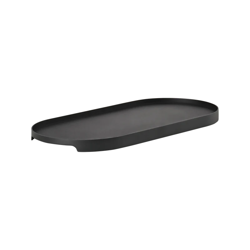 Tray Black Singles Oval 35x23x1.8cm - Inhomebuy