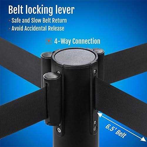 Yaheetech Retractable Belt Stanchion Set Crowd Control Stanchion Stanchion - Inhomebuy
