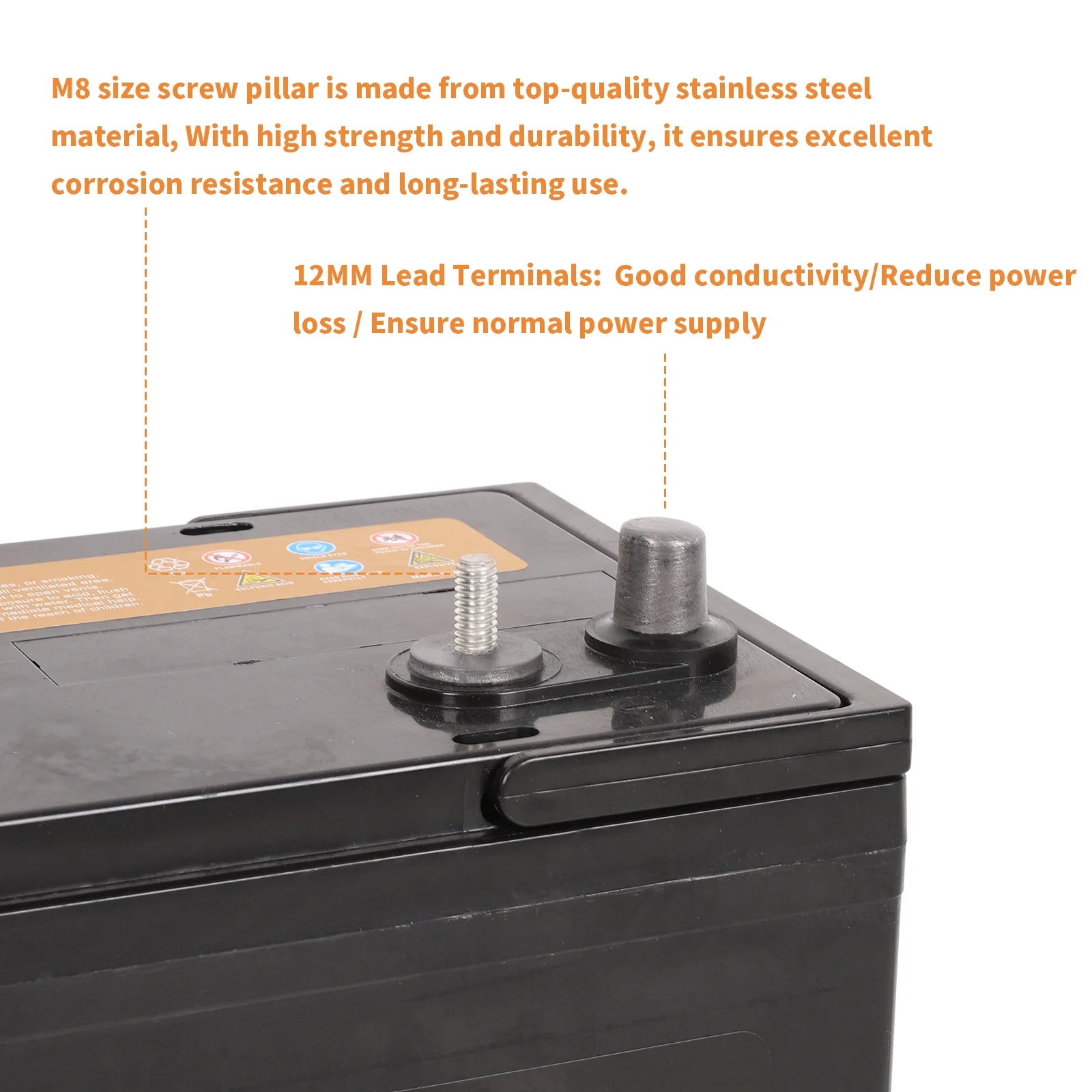 Weize 12V 80AH Dual Purpose AGM Battery, 150RC 550CCA BCI Group 24M Starter & Deep Cycle Sealed Marine & RV Battery - Inhomebuy