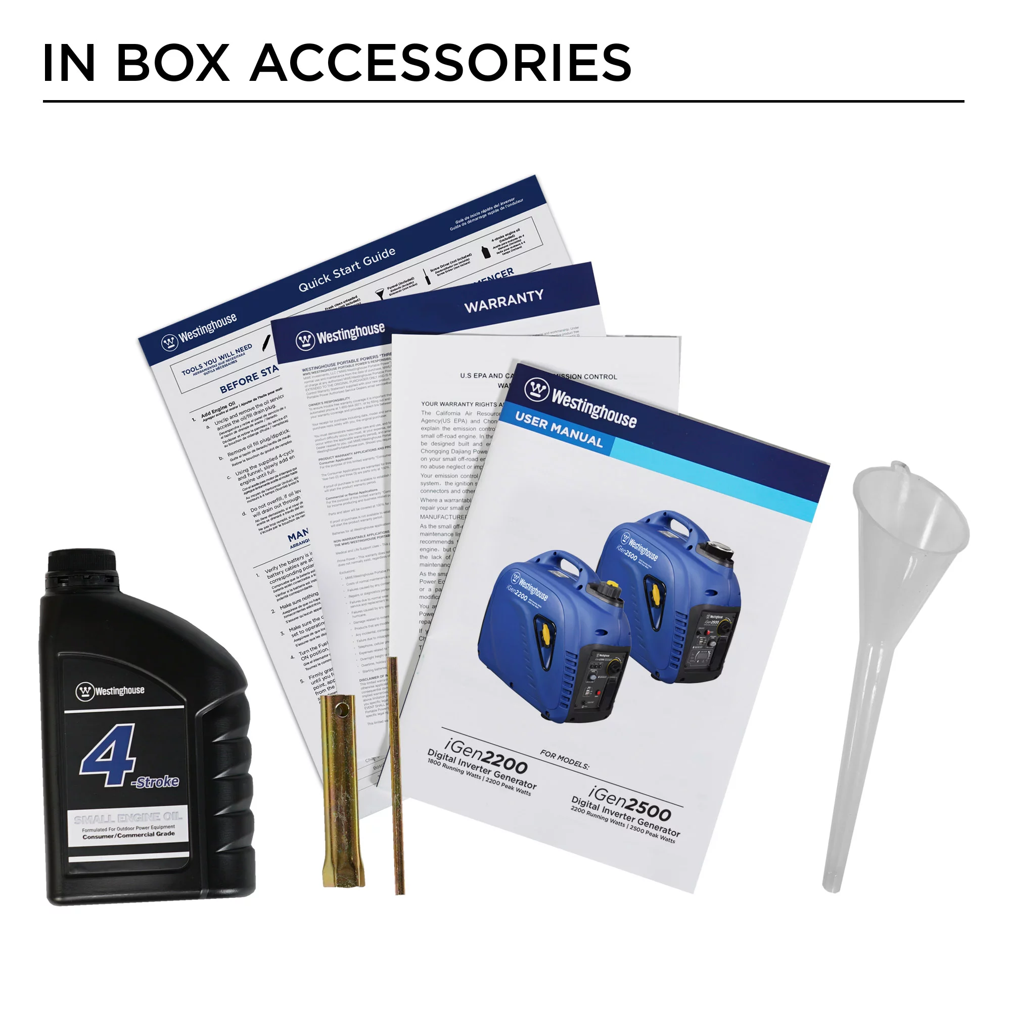 Westinghouse 2200 Peak Watt Portable Gas Inverter Generator - Inhomebuy